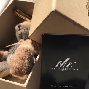 ❤️NWT BURBERRY Thomas bear charm check cashmere